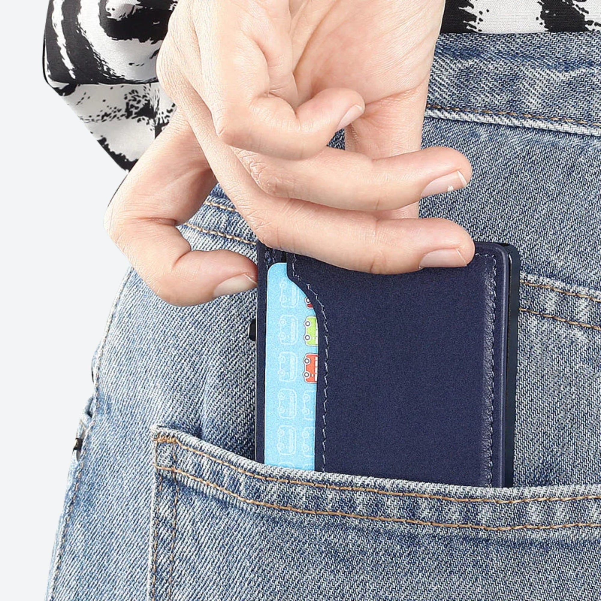 TOYFID PU Leather & Aluminum Pop-Up Wallet