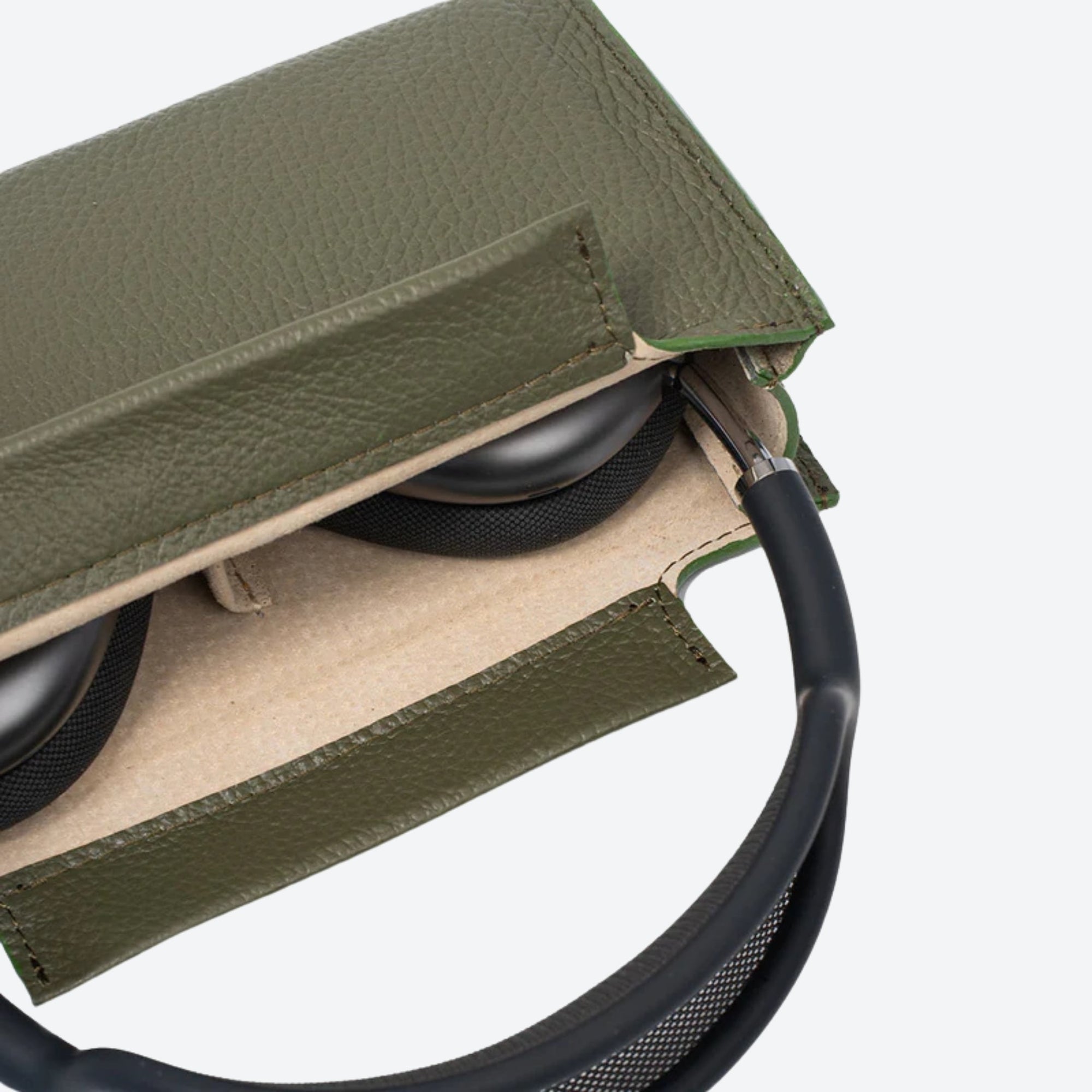 Leather Case for AirPods Max - The Minimalist 3.0 (Olive Green)